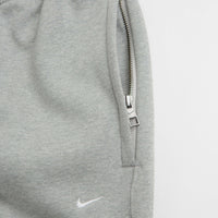Nike Solo Swoosh Cuffed Sweatpants - Dark Grey Heather / Light Smoke Grey / White thumbnail