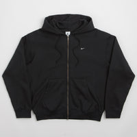 Nike Solo Swoosh Full Zip Hoodie - Black / Black / White thumbnail