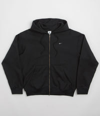 Nike Solo Swoosh Full Zip Hoodie in Black and Black / White