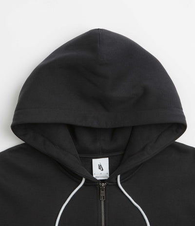 Nike Solo Swoosh Full Zip Hoodie - Black / White