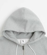 Nike Solo Swoosh Full Zip Hoodie - Dark Grey Heather / White