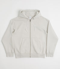 Nike Solo Swoosh Full Zip Hoodie in Light Bone and White