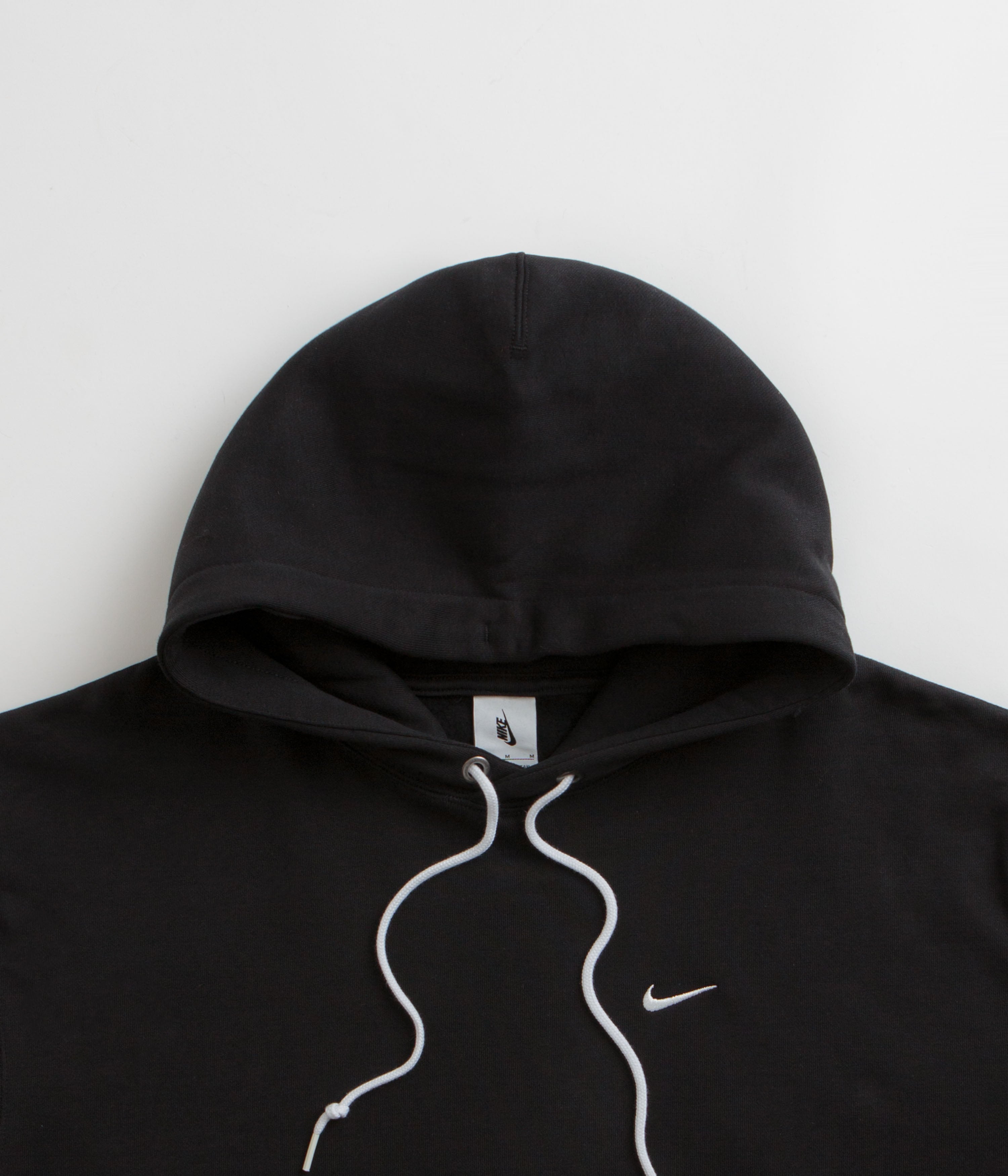 Nike Solo Swoosh Hoodie - Black / White | Flatspot