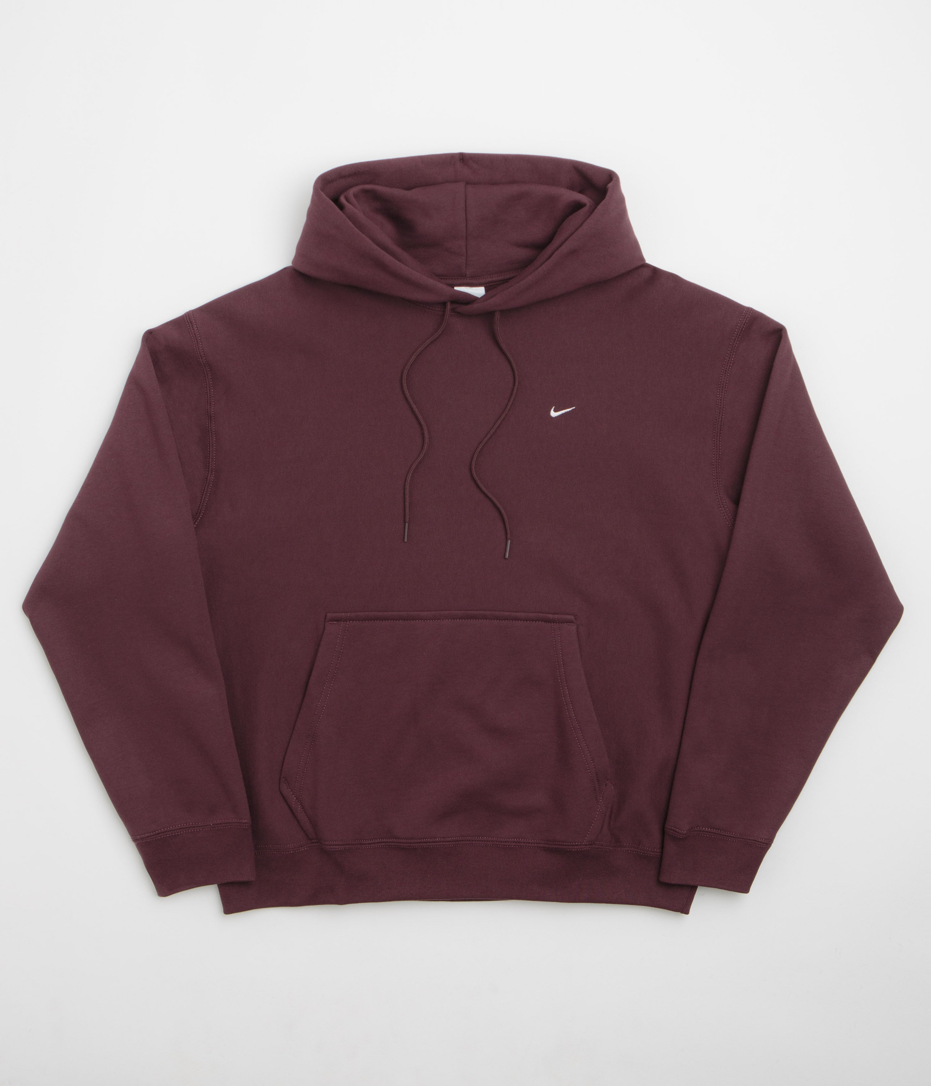 Nike Solo Swoosh Hoodie in Burgundy Crush and Burgundy Crush / White