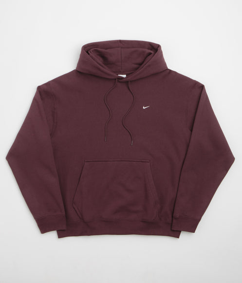 Nike Solo Swoosh Hoodie - Burgundy Crush / Burgundy Crush / White