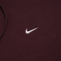Nike Solo Swoosh Hoodie in Burgundy Crush and Burgundy Crush / White thumbnail