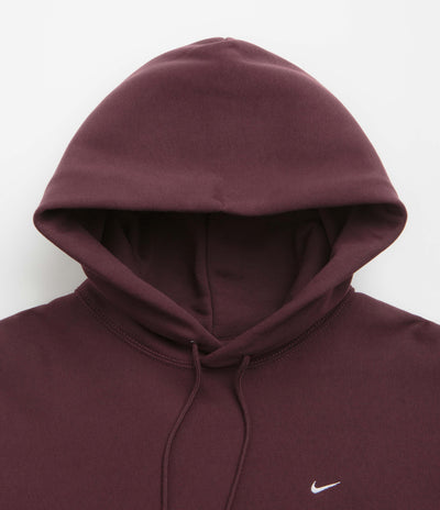 Nike Solo Swoosh Hoodie in Burgundy Crush and Burgundy Crush / White
