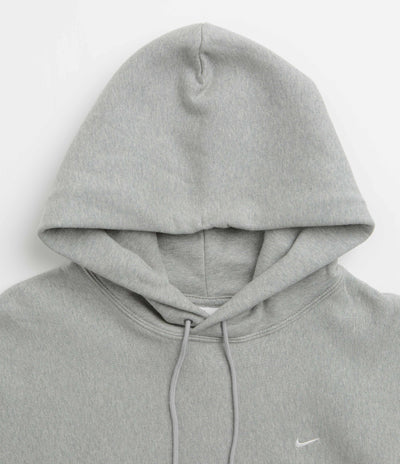 Nike Solo Swoosh Hoodie - Dark Grey Heather / Light Smoke Grey / White / White