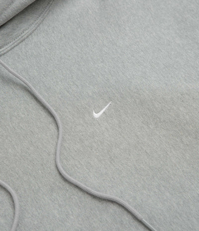Nike Solo Swoosh Hoodie - Dark Grey Heather / Light Smoke Grey / White / White
