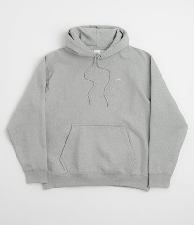 Nike Solo Swoosh Hoodie - Dark Grey Heather / Light Smoke Grey / White / White