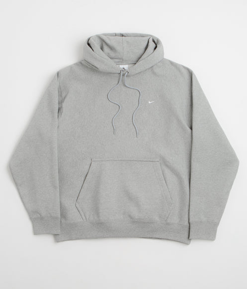 Nike Solo Swoosh Hoodie - Dark Grey Heather / Light Smoke Grey / White / White