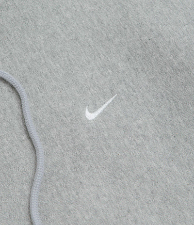 Nike Solo Swoosh Hoodie - Dark Grey Heather / Light Smoke Grey / White / White
