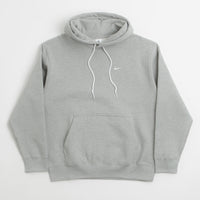 Nike Solo Swoosh Hoodie in Dark Grey Heather and White thumbnail