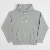 Nike Solo Swoosh Hoodie - Dark Grey Heather / White thumbnail