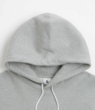 Nike Solo Swoosh Hoodie in Dark Grey Heather and White