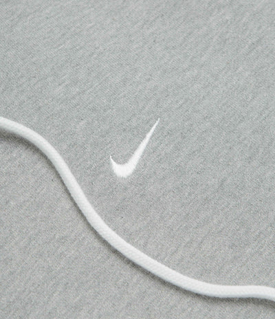 Nike Solo Swoosh Hoodie in Dark Grey Heather and White