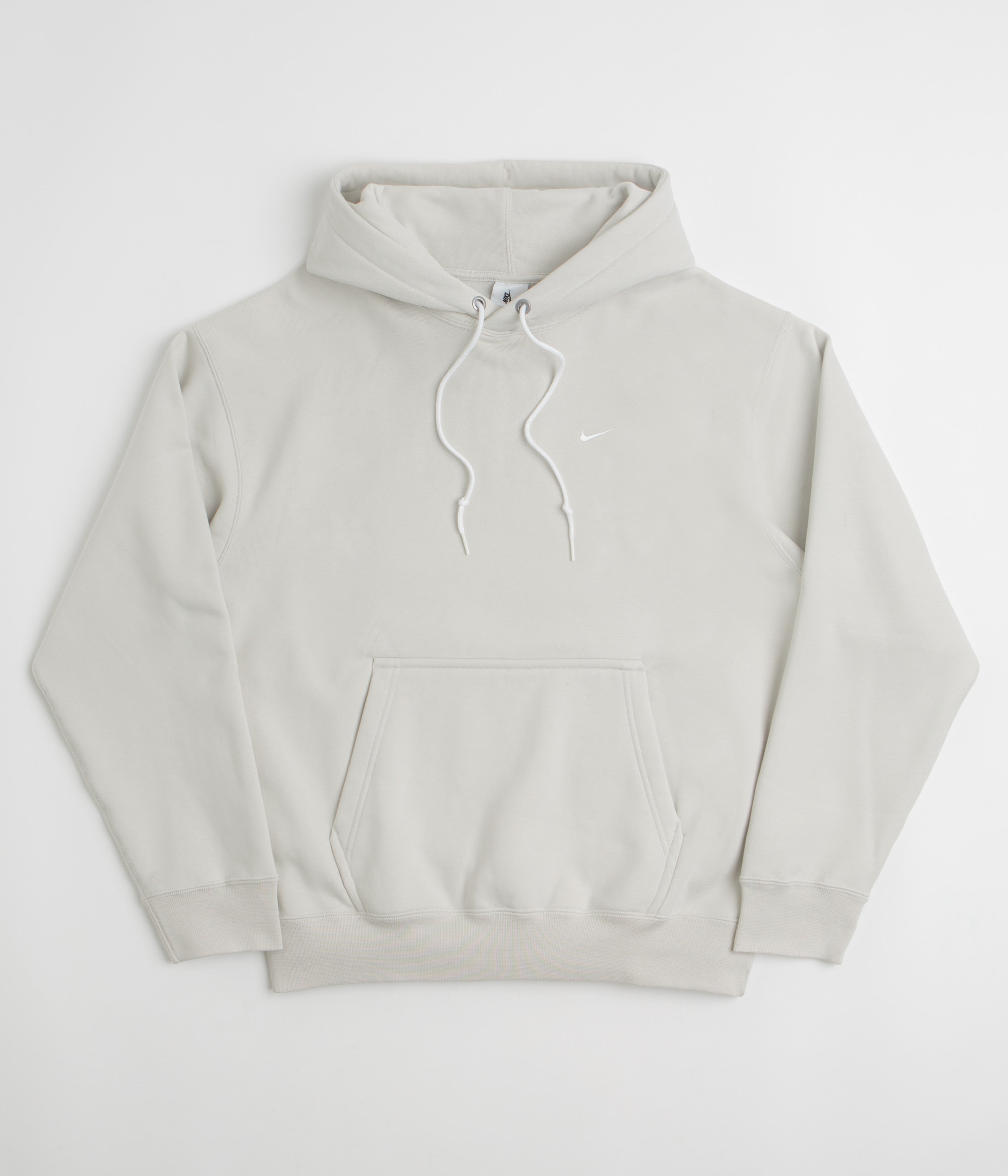 Nike Solo Swoosh Hoodie in Light Bone and White