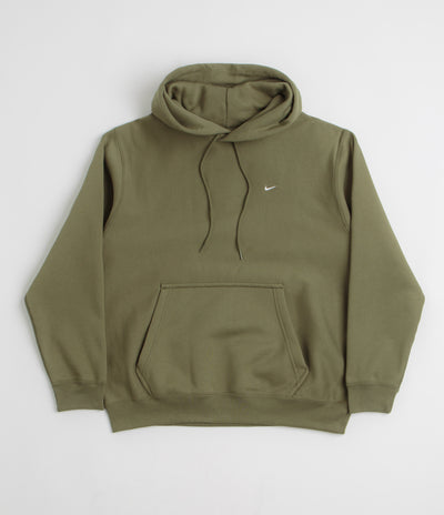 Nike Solo Swoosh Hoodie - Medium Olive / Medium Olive / White / White