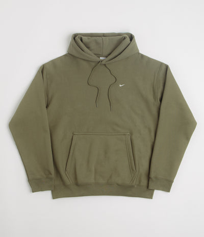 Nike Solo Swoosh Hoodie - Medium Olive / Medium Olive / White / White
