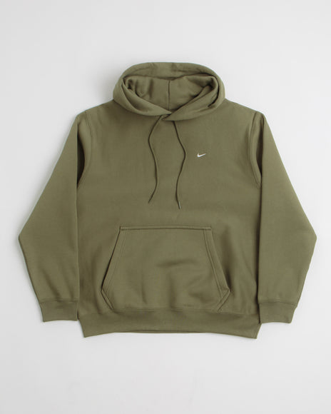 Nike Solo Swoosh Hoodie - Medium Olive / Medium Olive / White / White