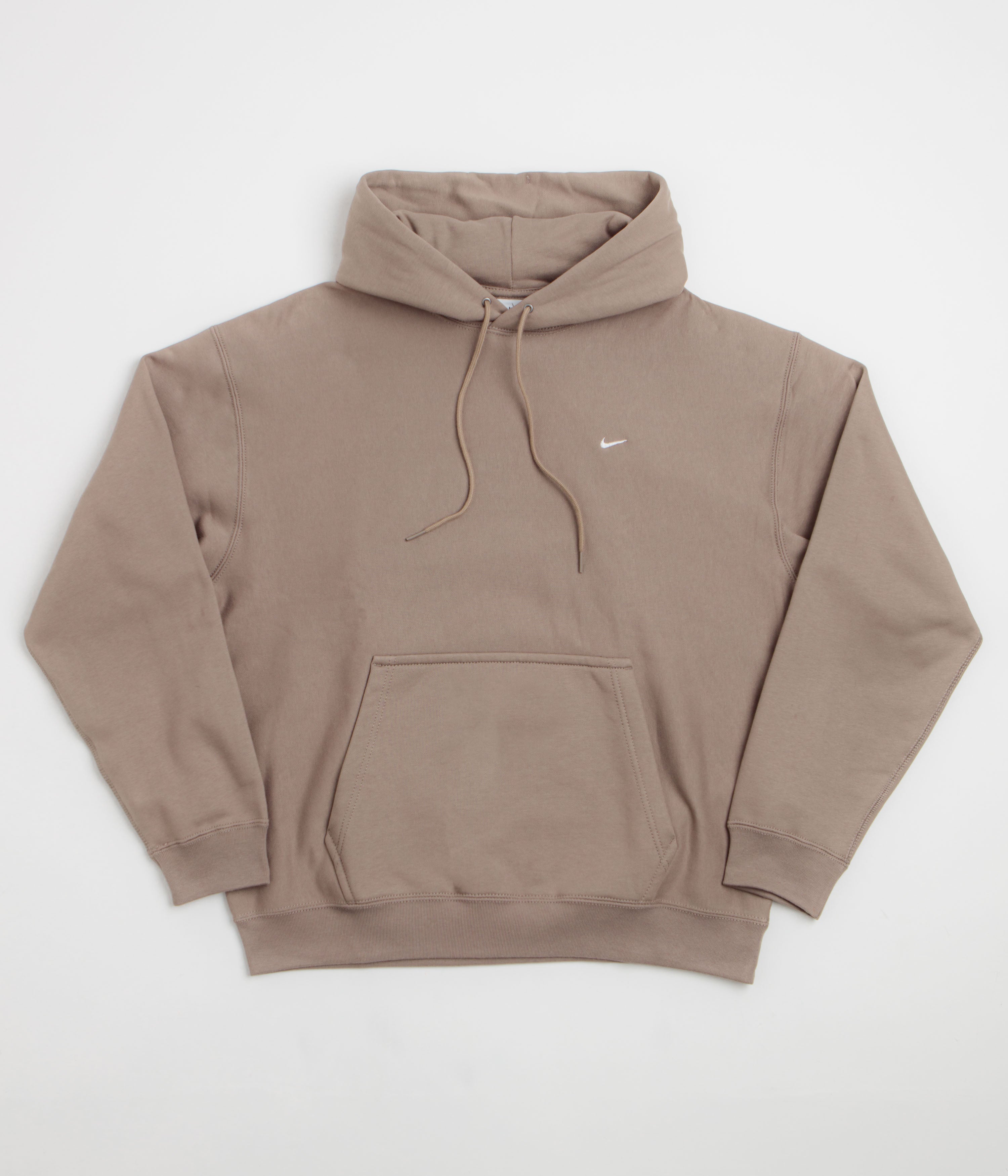 Nike Solo Swoosh Hoodie - Mink Brown / Mink Brown / White