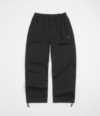 Nike Solo Swoosh Open Hem Sweatpants in Black and Black / White