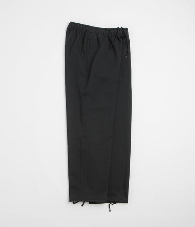 Nike Solo Swoosh Open Hem Sweatpants - Black / Black / White