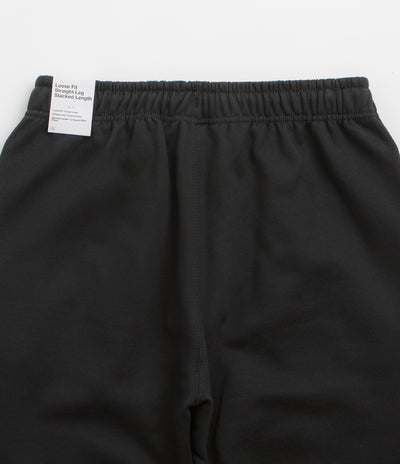 Nike Solo Swoosh Open Hem Sweatpants - Black / Black / White