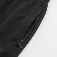 Nike Solo Swoosh Open Hem Sweatpants - Black / Black / White thumbnail