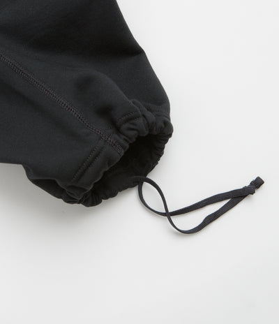 Nike Solo Swoosh Open Hem Sweatpants - Black / Black / White