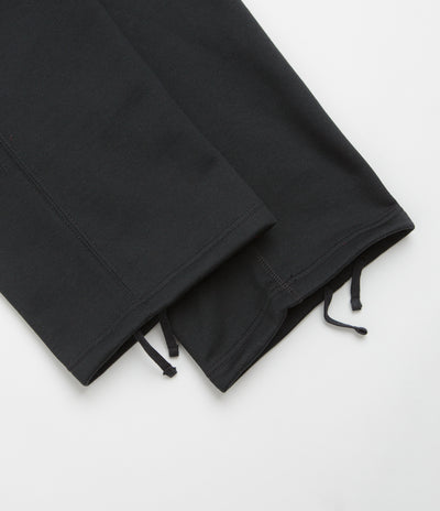Nike Solo Swoosh Open Hem Sweatpants - Black / Black / White
