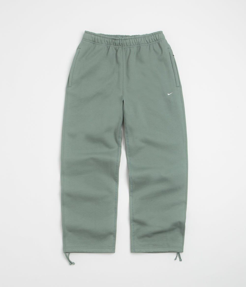 Nike Solo Swoosh Open Hem Sweatpants in Clay Green and Clay Green / White