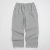 Nike Solo Swoosh Open Hem Sweatpants in Dark Grey Heather and Light Smoke Grey / White thumbnail
