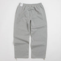 Nike Solo Swoosh Open Hem Sweatpants in Dark Grey Heather and Light Smoke Grey / White thumbnail
