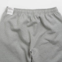 Nike Solo Swoosh Open Hem Sweatpants in Dark Grey Heather and Light Smoke Grey / White thumbnail