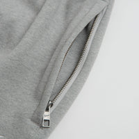 Nike Solo Swoosh Open Hem Sweatpants in Dark Grey Heather and Light Smoke Grey / White thumbnail