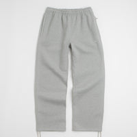 Nike Solo Swoosh Open Hem Sweatpants - Dark Grey Heather / Light Smoke Grey / White thumbnail