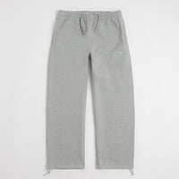 Nike Solo Swoosh Open Hem Sweatpants in Dark Grey Heather and Light Smoke Grey / White thumbnail
