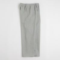Nike Solo Swoosh Open Hem Sweatpants in Dark Grey Heather and Light Smoke Grey / White thumbnail