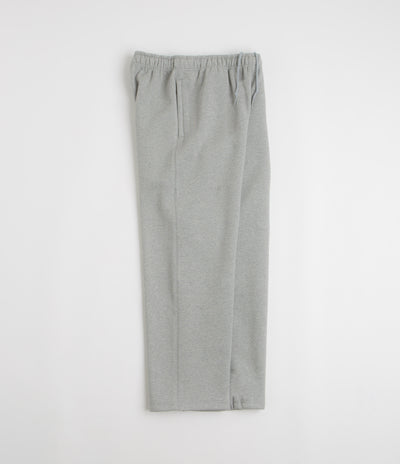 Nike Solo Swoosh Open Hem Sweatpants in Dark Grey Heather and Light Smoke Grey / White