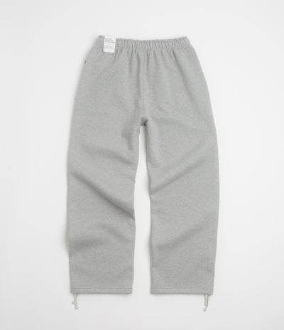 Nike Solo Swoosh Open Hem Sweatpants - Dark Grey Heather / Light Smoke Grey / White
