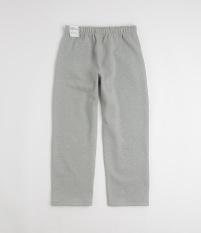 Nike Solo Swoosh Open Hem Sweatpants in Dark Grey Heather and Light Smoke Grey / White