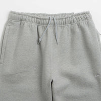 Nike Solo Swoosh Open Hem Sweatpants - Dark Grey Heather / Light Smoke Grey / White thumbnail