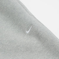 Nike Solo Swoosh Open Hem Sweatpants - Dark Grey Heather / Light Smoke Grey / White thumbnail