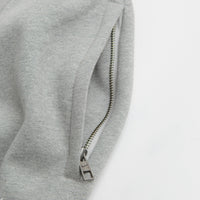 Nike Solo Swoosh Open Hem Sweatpants - Dark Grey Heather / Light Smoke Grey / White thumbnail