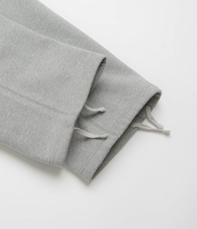 Nike Solo Swoosh Open Hem Sweatpants - Dark Grey Heather / Light Smoke Grey / White