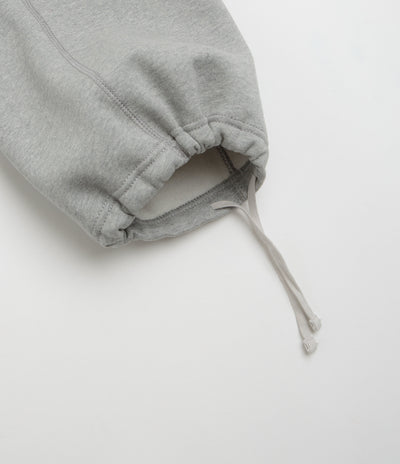 Nike Solo Swoosh Open Hem Sweatpants - Dark Grey Heather / Light Smoke Grey / White
