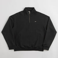 Nike Solo Swoosh Quarter Zip Sweatshirt - Black / White thumbnail