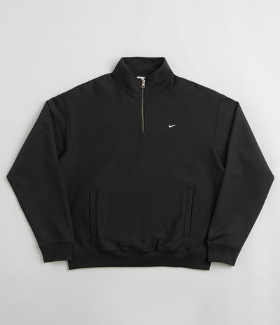 Nike Solo Swoosh Quarter Zip Sweatshirt - Black / White