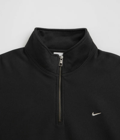 Nike Solo Swoosh Quarter Zip Sweatshirt - Black / White